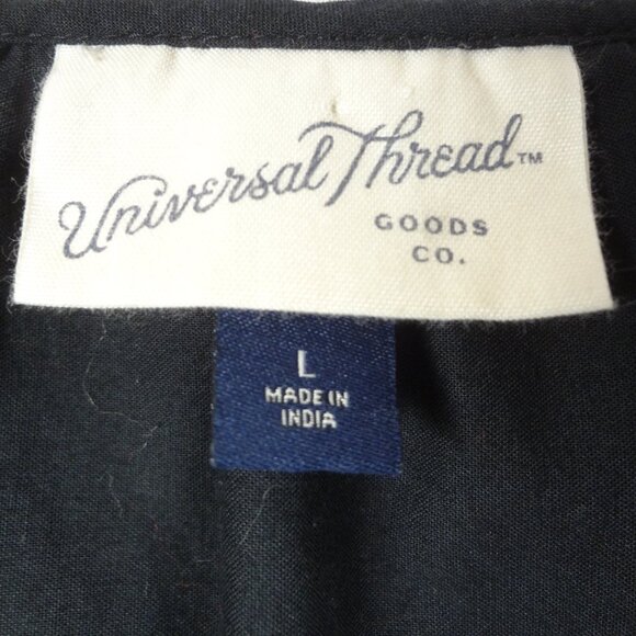 UNIVERSAL THREADS BLACK EYELET LACE MINI DRESS 3/4 SLEEVE WOMENS SIZE LARGE L255 - Picture 10 of 10